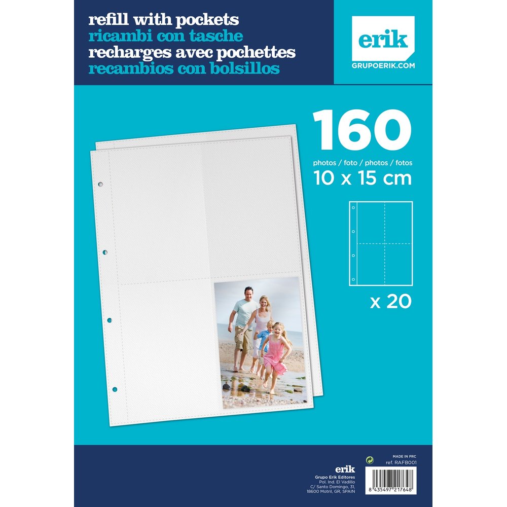 Grupo Erik - SelfAdhesive Refill 40 Pages With 4 Pockets 10X15Cm Photo album - Multicolore
